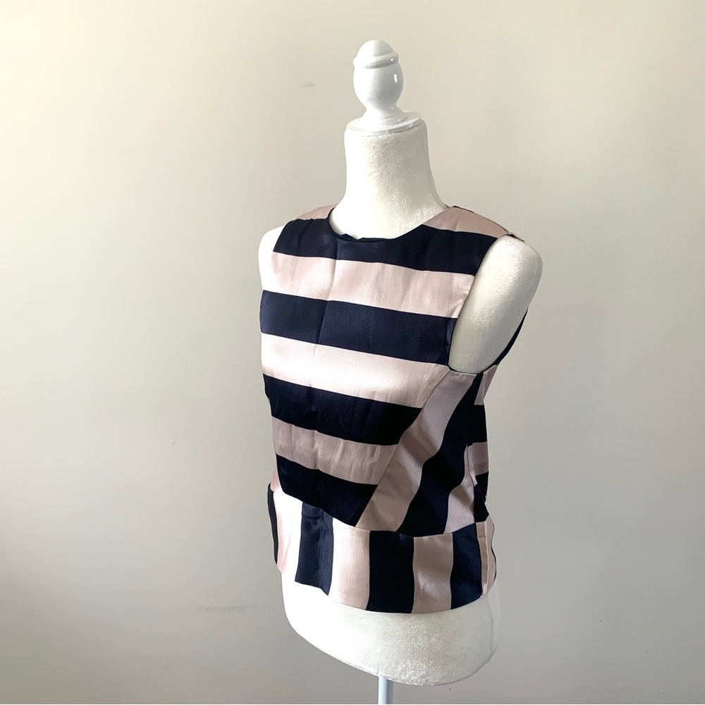 NWT - English Factory Navy and Cream Striped Tank Top - Small